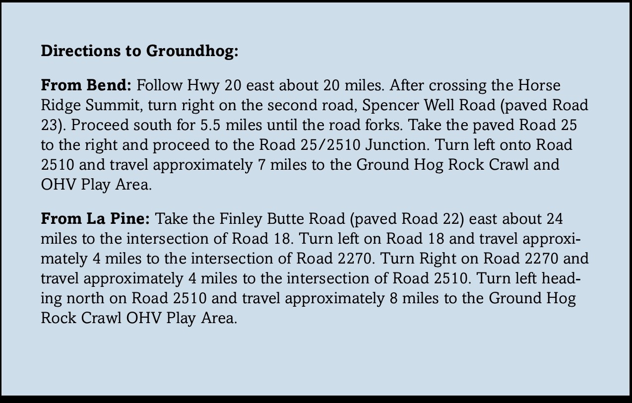directions to groundhog